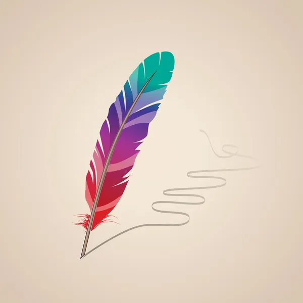 Plume multicolore — Image vectorielle