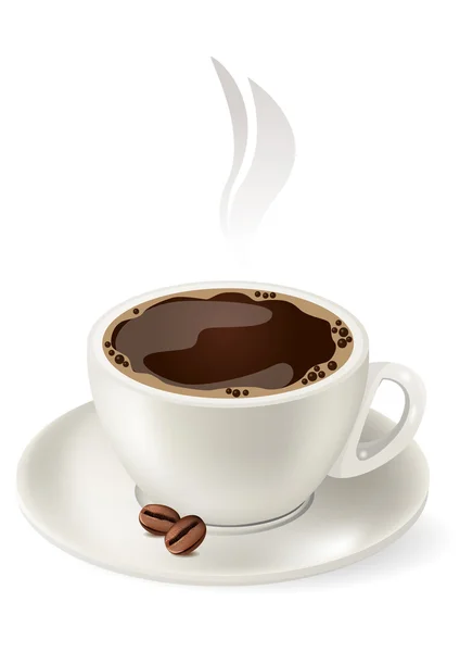 Tasse de café chaud. — Image vectorielle