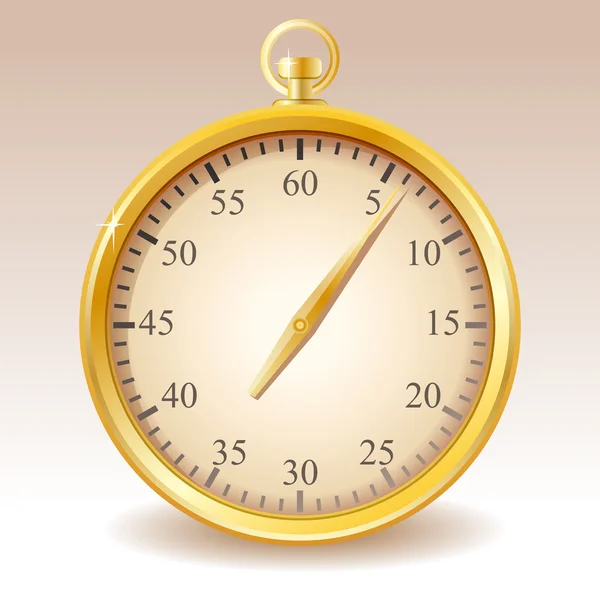 Gouden stopwatch — Stockvector