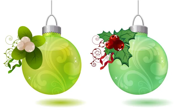 Závěsné vánoční koule — Stockový vektor