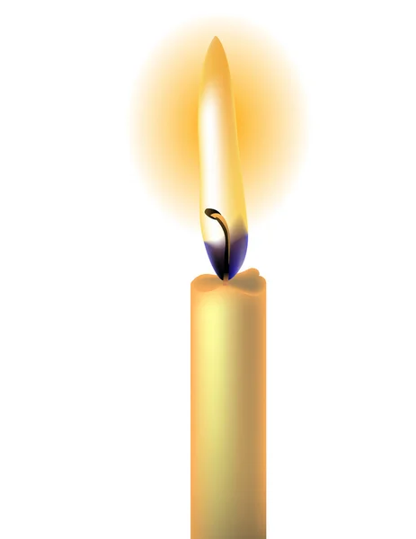 Candle isolated on white background — Stock Vector