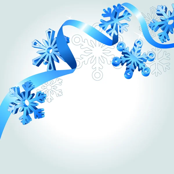 Fond abstrait wth flocons de neige — Image vectorielle