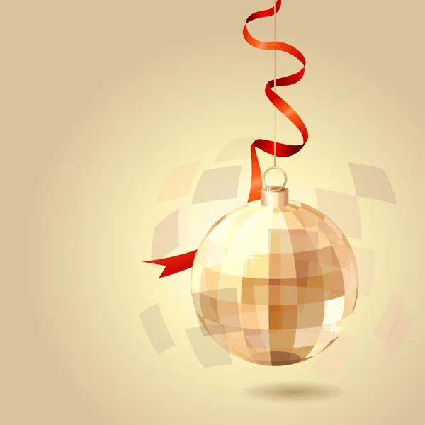 Christmas pastel achtergrond met hangende bal — Stockvector