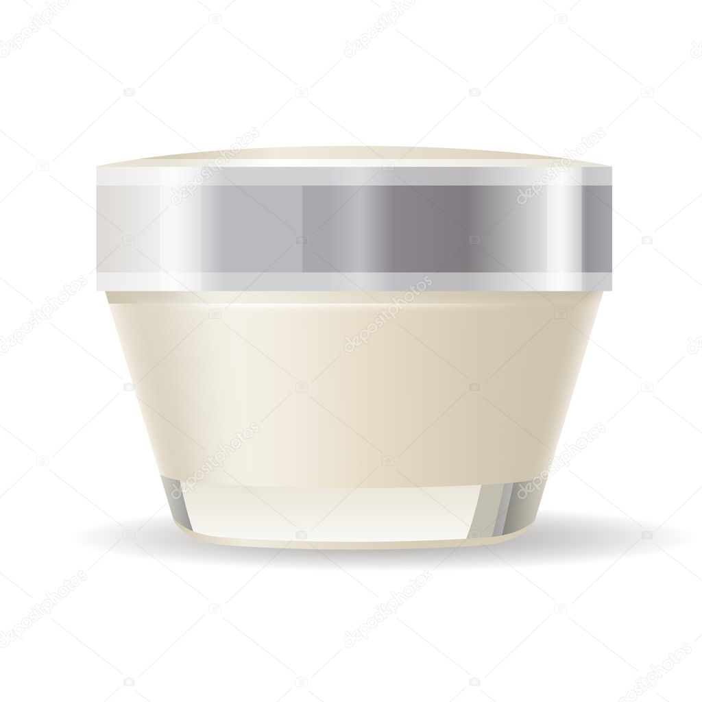Cream container isolated