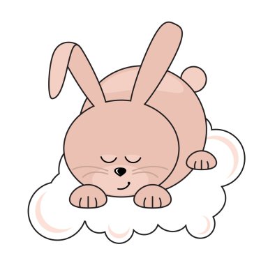 Small cat sleeping clipart