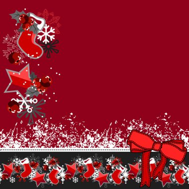 Christmas greeting card clipart