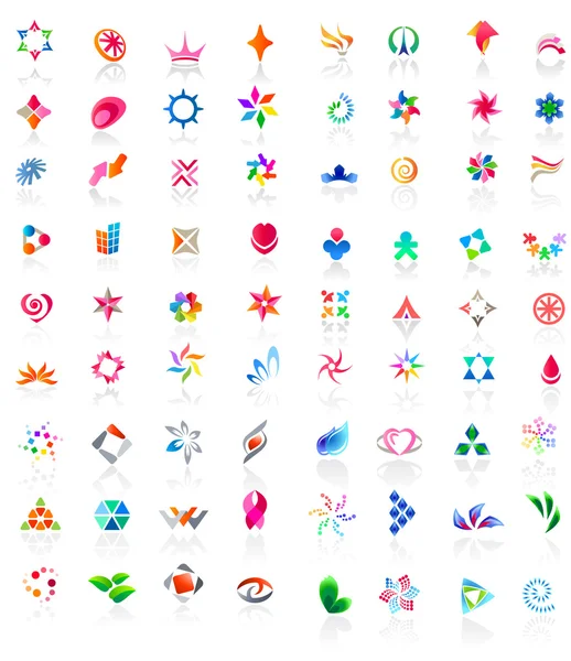 72 barevné vektorové ikony: (sada 2) — Stockový vektor
