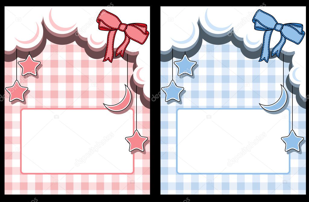 Template baby greeting card