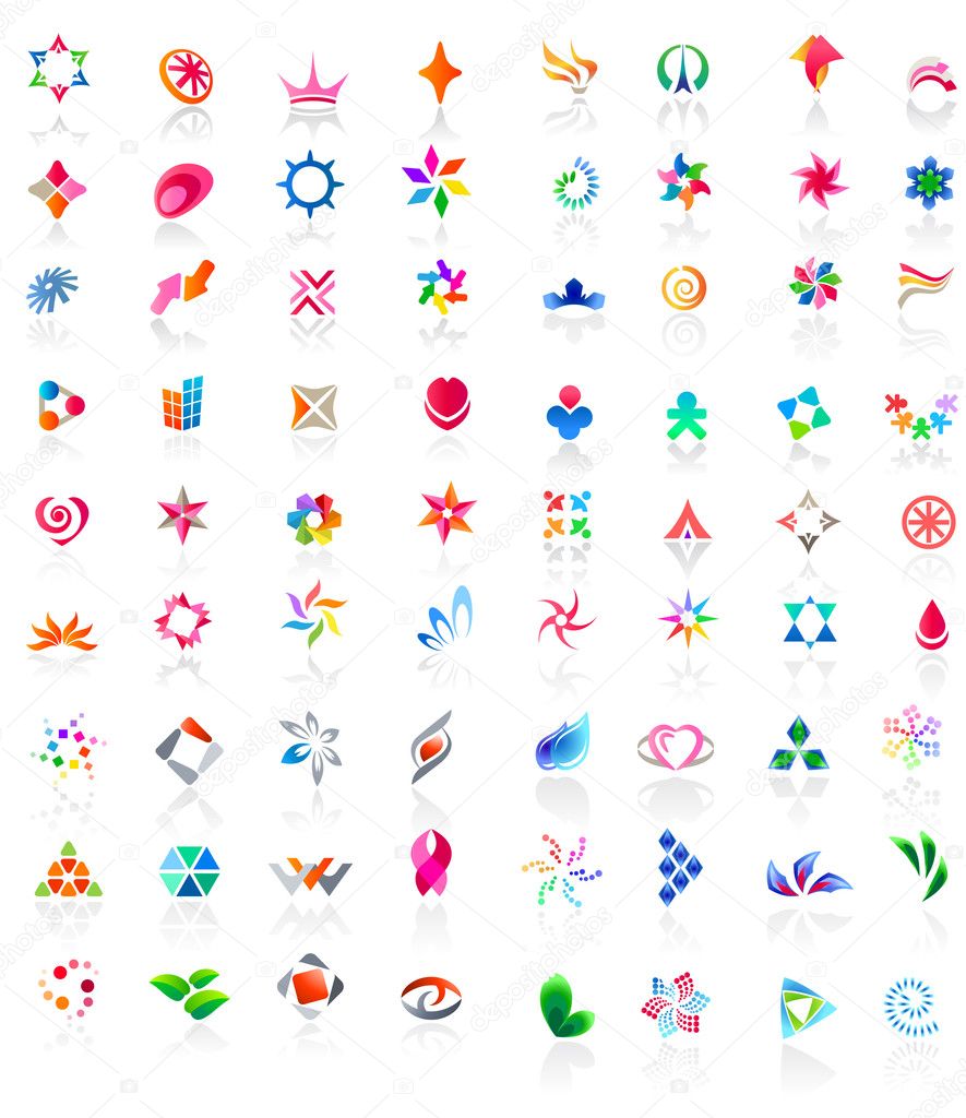 72 colorful vector icons: (set 2)