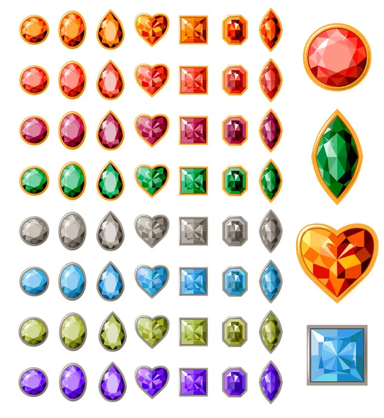 Colección de diferentes joyas — Vector de stock