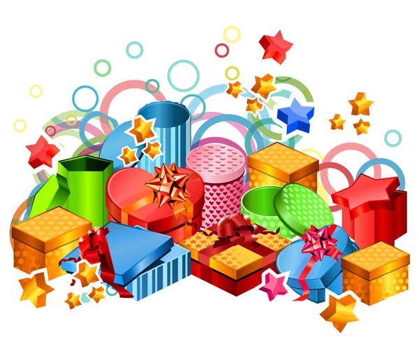 Modern gift boxes — Stock Vector