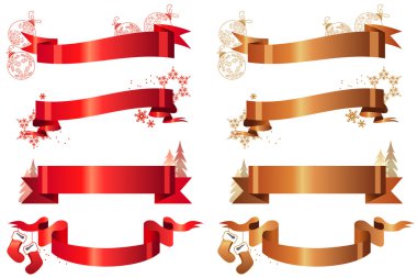 Set of Christmas banners clipart