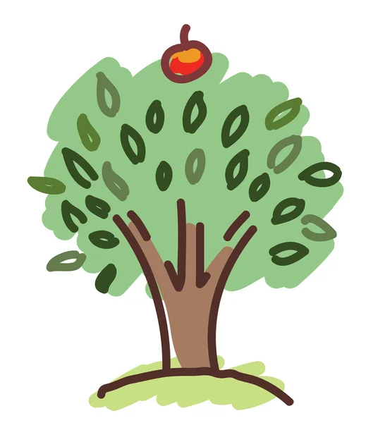 Símbolo de árvore de maçã — Vetor de Stock