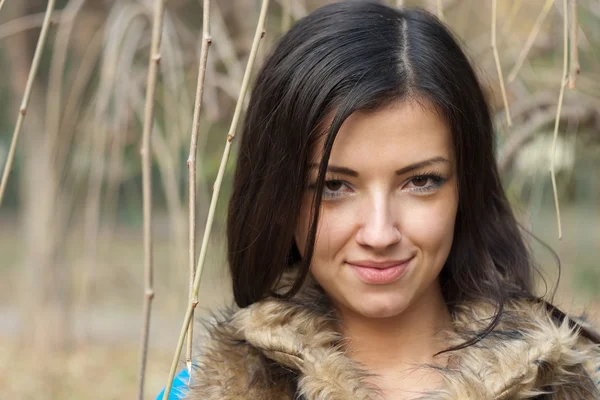 stock image Young woman in autumn park