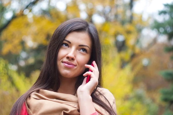 stock image Young woman in autumn park