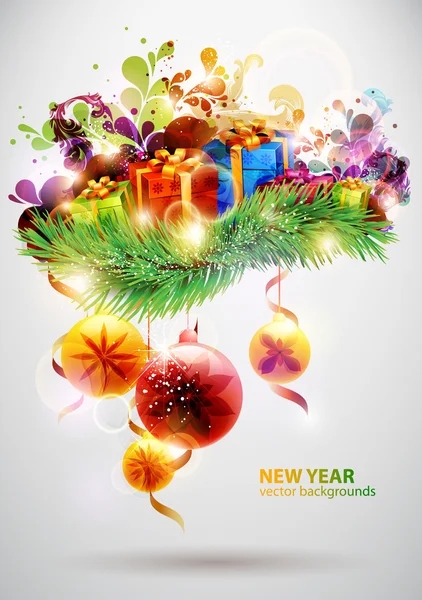 New year poster. — Stock Vector