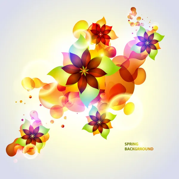 Abstrait fleur de printemps . — Image vectorielle