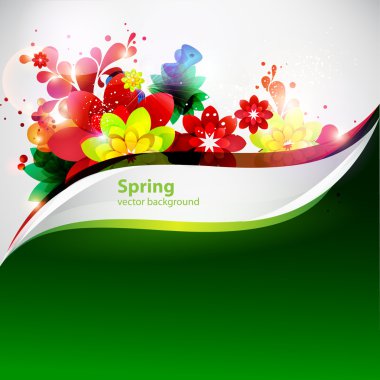 Floral brochure clipart