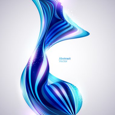 Abstract blue form. clipart