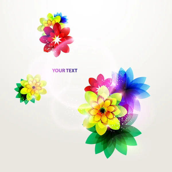 Virág színes háttérrel. — Stock Vector