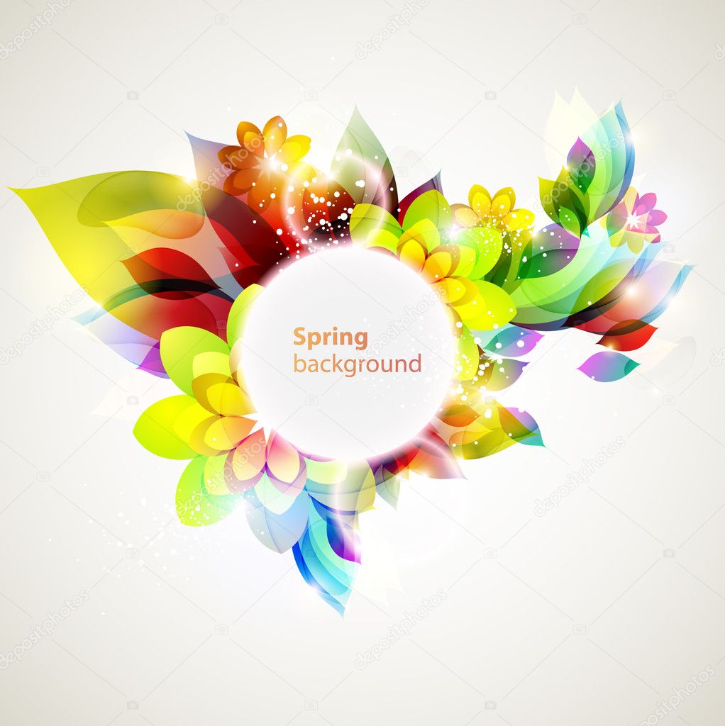 Spring colorful banner.