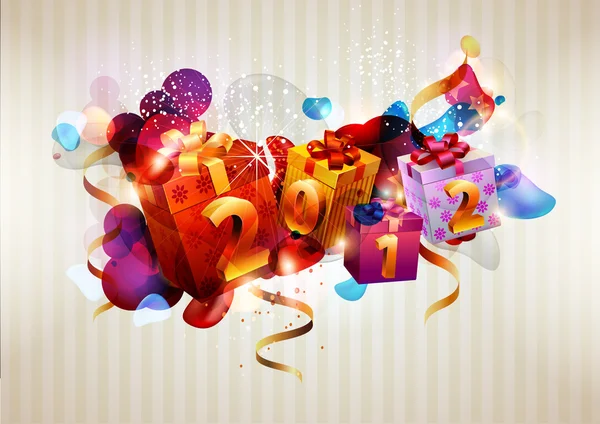 Manifesto del nuovo anno. — Vettoriale Stock