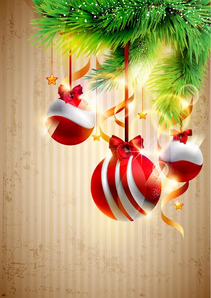 Boules rouges de Noël . — Image vectorielle