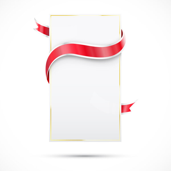 Blank sale tag and ribbon