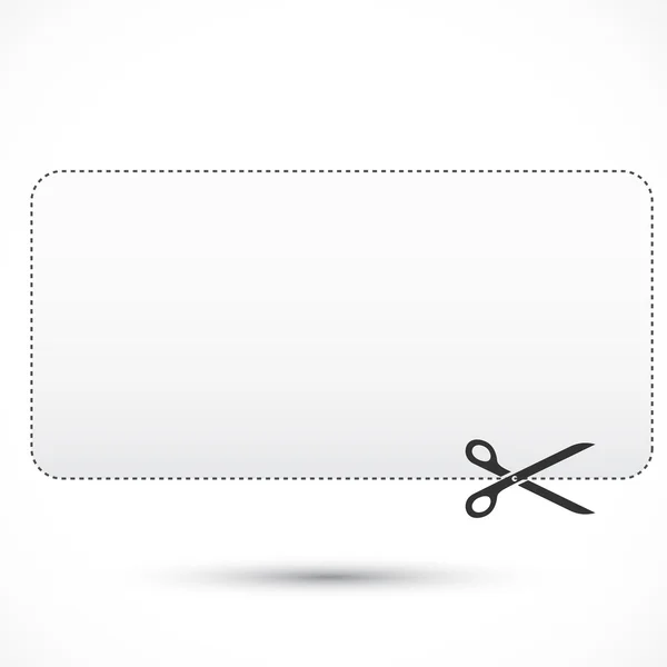 Étiquette de vente vierge avec ciseaux — Image vectorielle