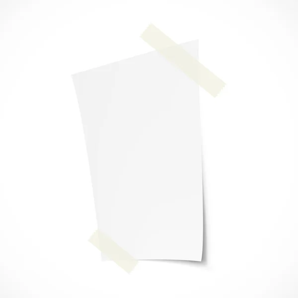 Clear note paper — Stock Vector