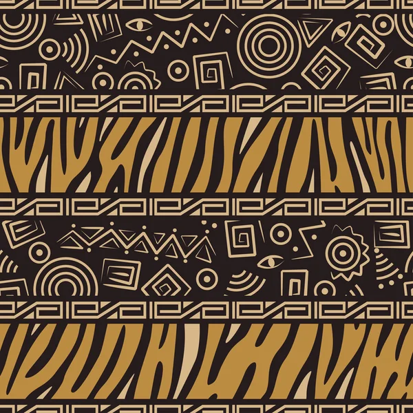 Nahtloses Muster im afrikanischen Stil — Stockvektor