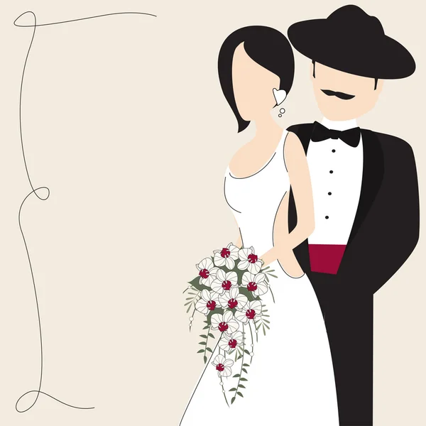 Latar Belakang Pernikahan - Stok Vektor