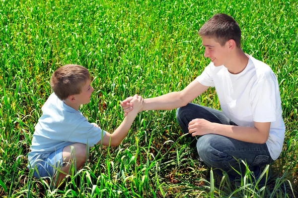 stock image Brothers in the field