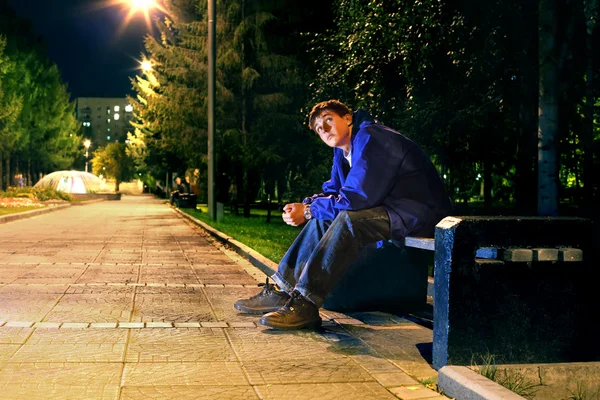 Teenager in the night — Stock Photo, Image