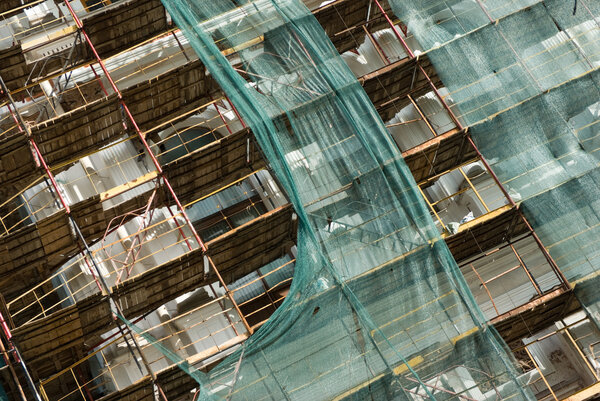 Nicholas Palace facade under restoration
