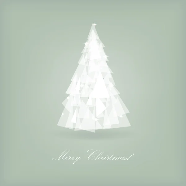 Schöne Urlaubskarte mit Weihnachtsbaum im Retro-Stil. — Stockfoto