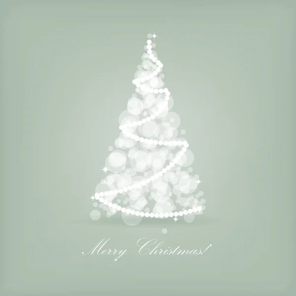 レトロなスタイルのクリスマス ツリーと美しい休日カード. — ストック写真