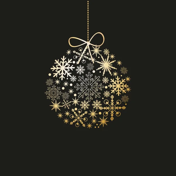 赤いボールと雪の結晶とヴィンテージクリスマスカード — ストック写真