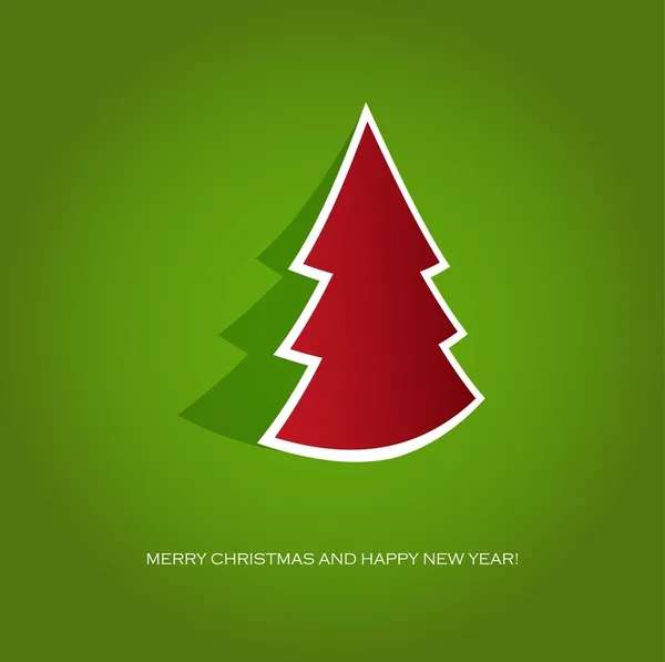Weihnachtsbaum. Urlaubskarte — Stockfoto