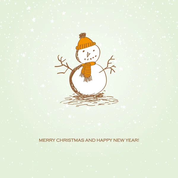 행복 한 크리스마스 눈사람 — 스톡 사진