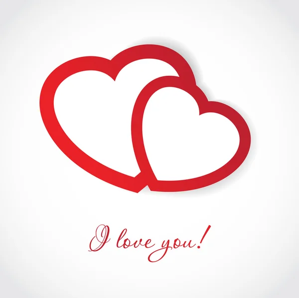 Valentines card on hearts background — Stock Photo, Image