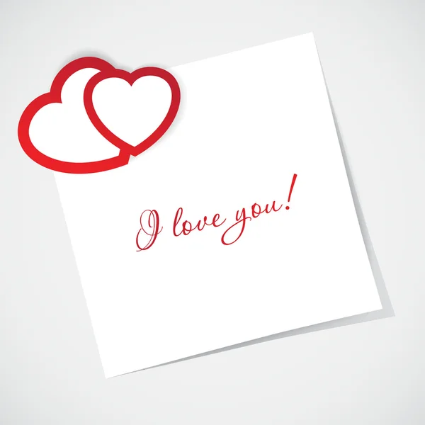 Valentines card on hearts background — Stock fotografie