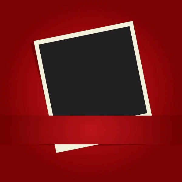 Photo frame on the red — Stock fotografie