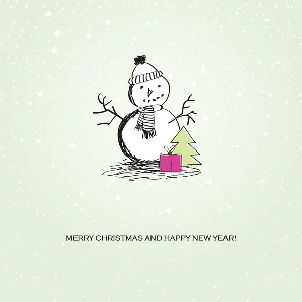 Happy Christmas snowman — Stock Photo, Image