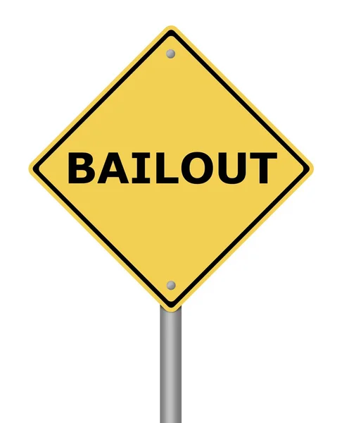 Sinal de alerta Bailout — Fotografia de Stock