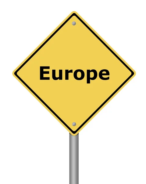 Warning Sign Europe — Stock Photo, Image
