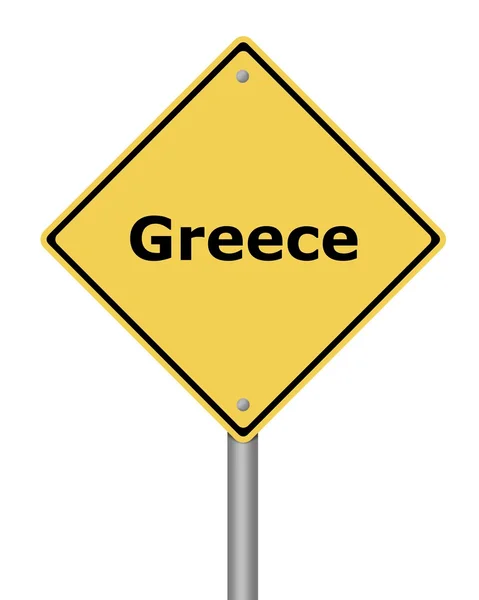 Warnzeichen Griechenland — Stockfoto