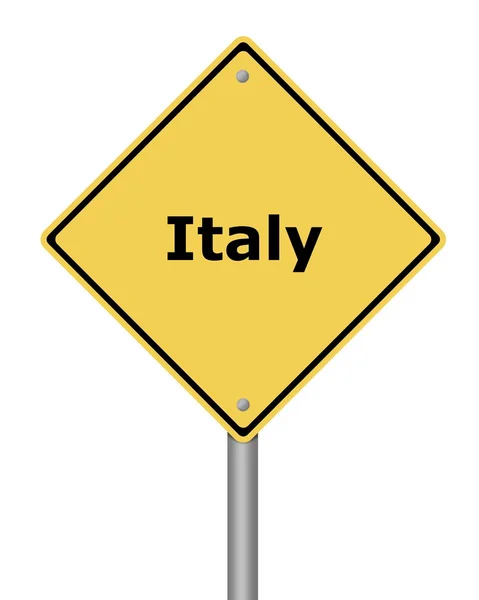 경고 서명 이탈리아 — 스톡 사진