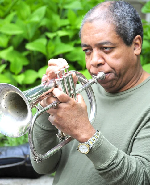 African american jazz musician. — Stock Photo, Image