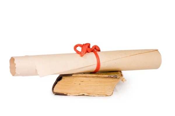 The old book and parchment — Stock Photo, Image